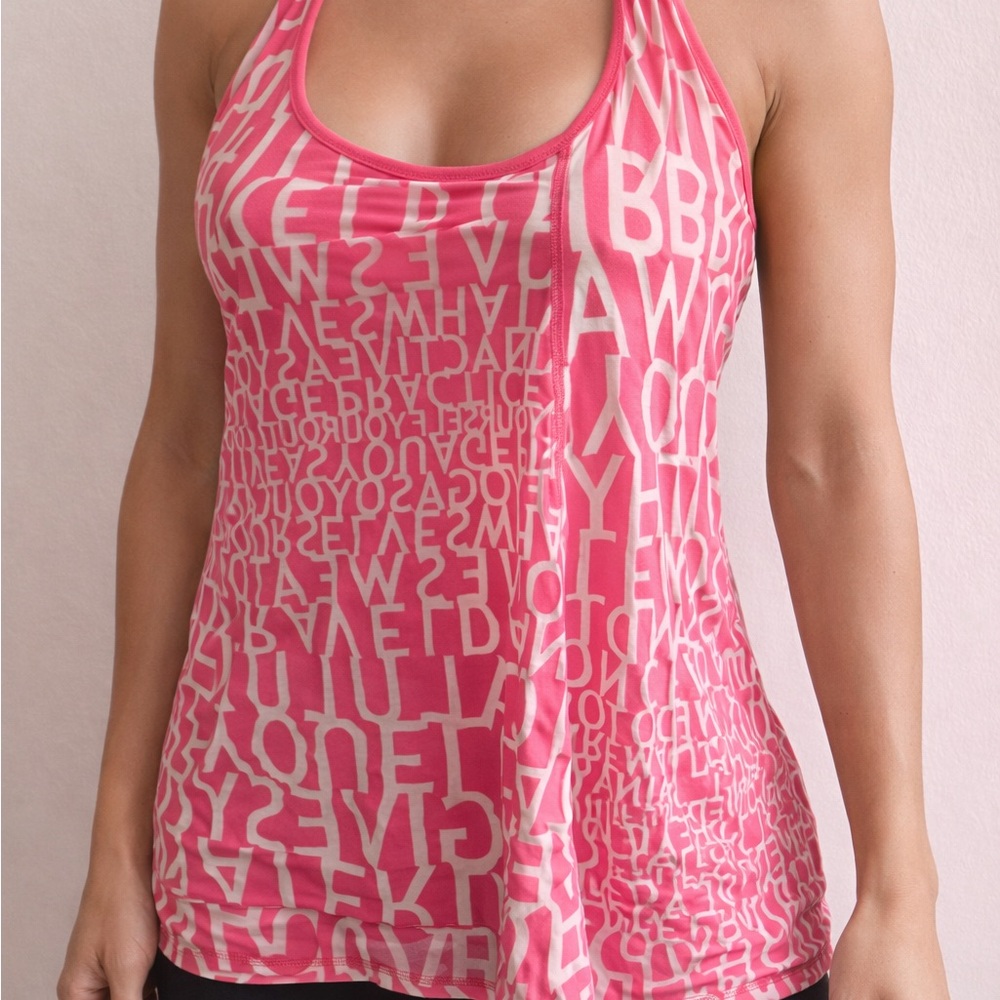 lululemon athletica Pink Graphic Racerback Tank